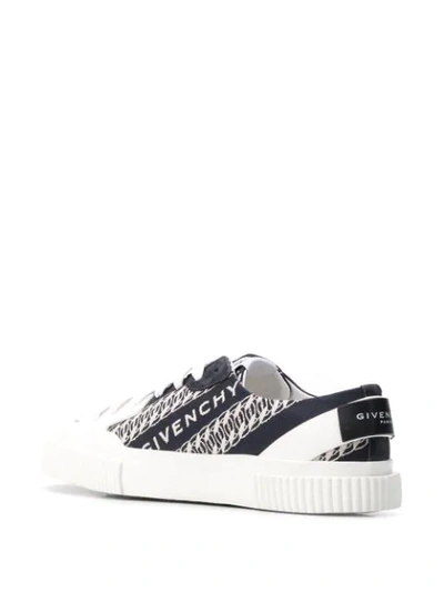 Shop Givenchy Chain Tennis Sneakers In White