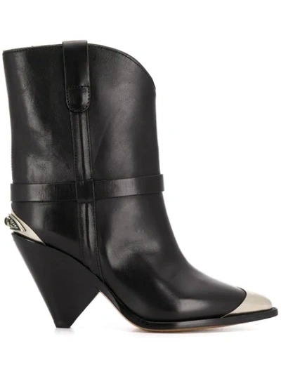 Shop Isabel Marant Lamsy Boots In Black