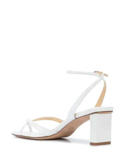 Shop Alexandre Birman Nelly Square 50 Sandals In White