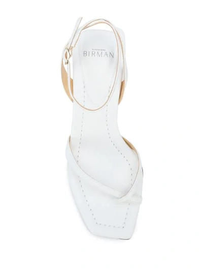Shop Alexandre Birman Nelly Square 50 Sandals In White