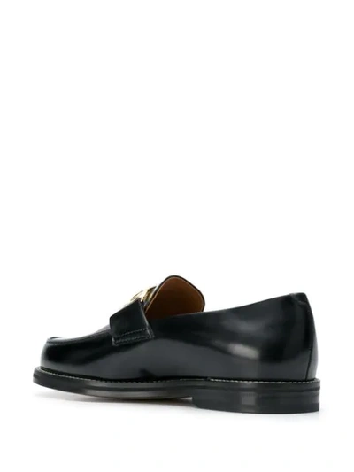 GOLD BUCKLE SLIP-ON LOAFERS