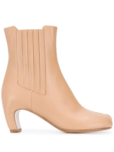 Shop Maison Margiela Tabi Ankle Boots In Brown