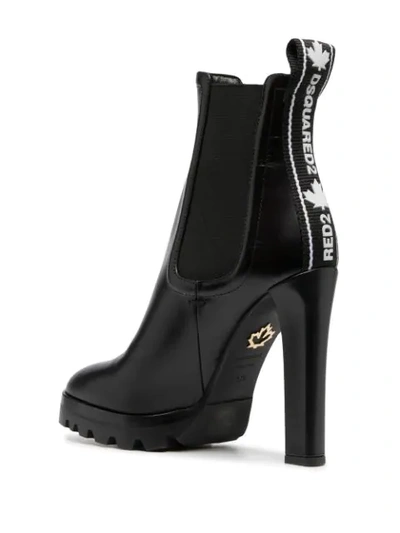 Shop Dsquared2 Heeled Chelsea Boots In Black