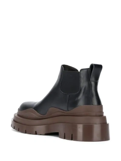 Shop Bottega Veneta Contrast Calf Leather Chelsea Boots In Black