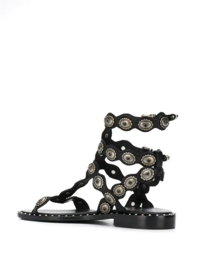 Shop Ash Phoenix 20mm Strappy Sandals In Black