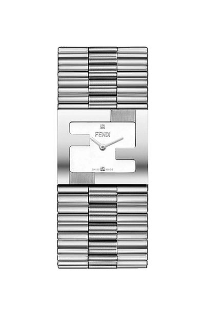 Shop Fendi Mania Bracelet Watch In Silver