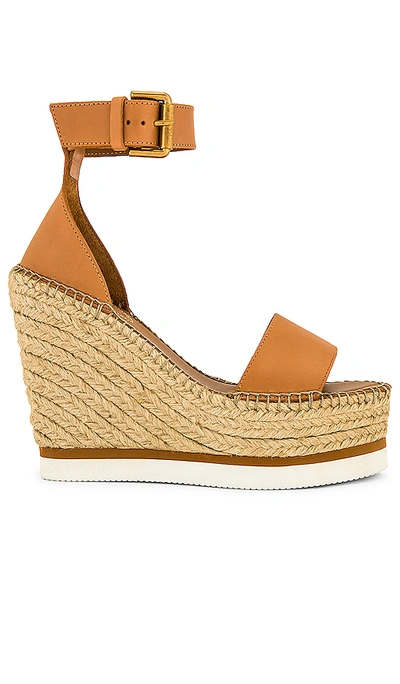 Shop See By Chloé Espadrille Wedge In Cuoio