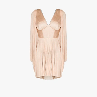 Shop Maria Lucia Hohan Pink Alma Crystal Silk Mini Dress