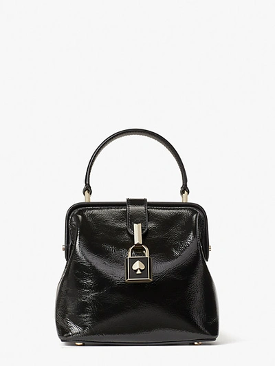 Shop Kate Spade Remedy Patent Small Top-handle Bag In Black