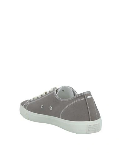 Shop Maison Margiela Man Sneakers Dove Grey Size 6 Textile Fibers