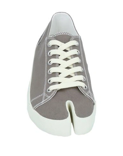 Shop Maison Margiela Man Sneakers Dove Grey Size 6 Textile Fibers