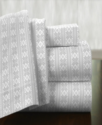 Pointehaven Superior Weight Cotton Flannel Sheet Set - Twin Xl Bedding In Fair Isle