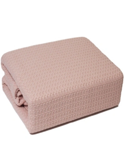 Lintex Marquis 100% Cotton Blanket, Twin In Rose