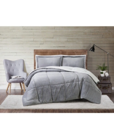Truly Soft Cuddle Warmth Comforter Set, Full/queen In Grey