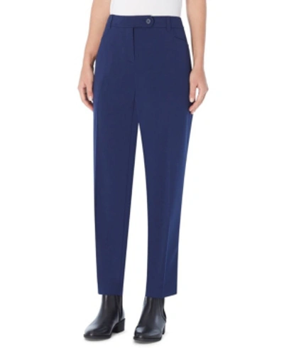 Jones New York Bi-stretch Woven Straight Leg Pant In Navy