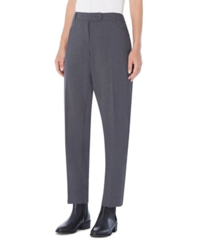 Jones New York Bi-stretch Woven Straight Leg Pant In Gray Flannel