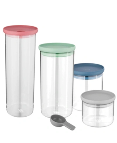 Shop Berghoff Leo Collection 4-pc. Covered Container Set And Scoop In Multi