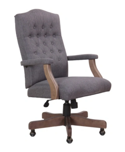 Shop Boss Office Products Executive Linen Chair In Grey