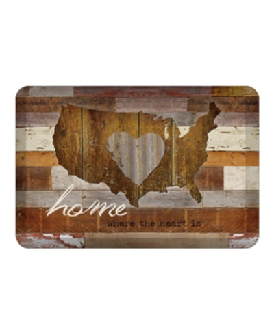 Laural Home Land That I Love Kitchen Mat In Brown