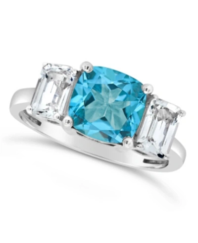 Macy's Amethyst (2 Ct. T.w.) And White Topaz (1-3/8 Ct. T.w) Ring In Sterling Silver. Also Available In Blu In Blue Topaz