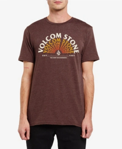 Shop Volcom Men's Eminate Logo Graphic T-shirt In Mahogany