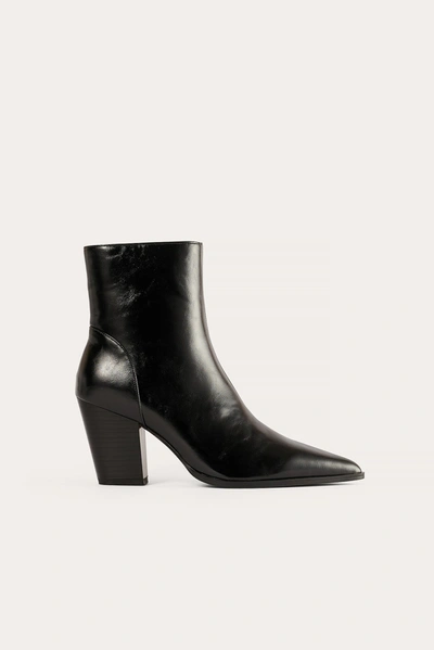 Shop Na-kd Chunky Western Heel Boots - Black