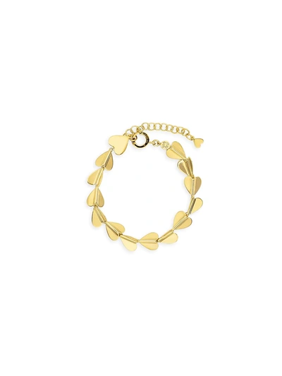 Shop Cadar Women's Wings Of Love 18k Yellow Gold Medium Heart Bracelet
