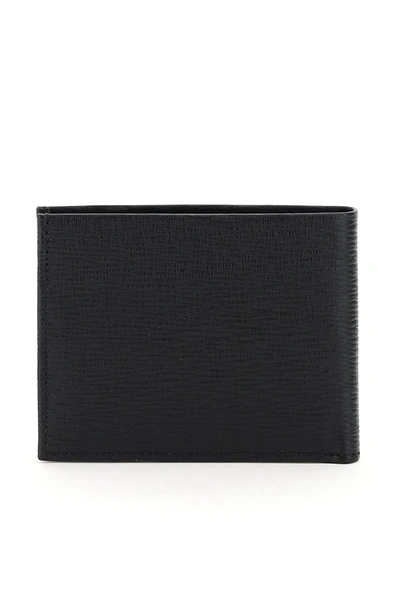 Shop Ferragamo Bi-fold Gancini Wallet In Black,red