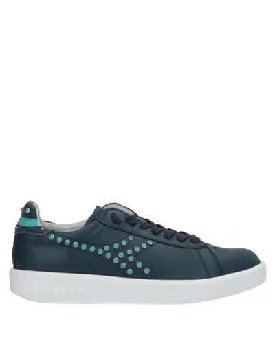 Shop Diadora Sneakers In Dark Blue