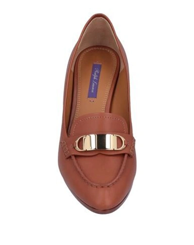Shop Ralph Lauren Collection Woman Loafers Brown Size 9.5 Soft Leather