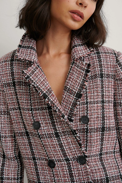 Shop Na-kd Classic Tweed Blazer - Checkered