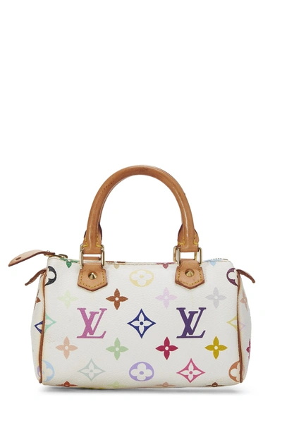 Pre-owned Louis Vuitton Takashi Murakami X  White Monogram Multicolore Hl Speedy Mini