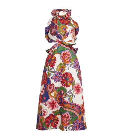 Shop Zimmermann Paisley Lovestruck Tie-back Mini Dress