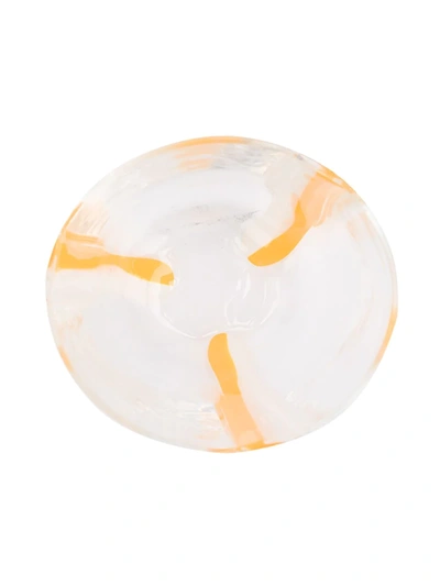 Carlo Moretti Striped Drinking Glass In Orange
