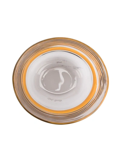 Carlo Moretti Striped Glass In Yellow
