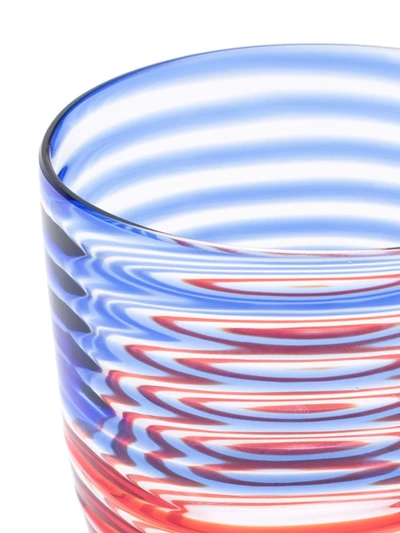 Carlo Moretti Striped Glass In Blue