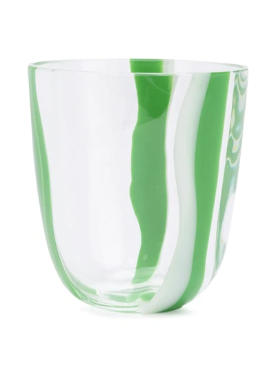 Shop Carlo Moretti Striped Glass In Green