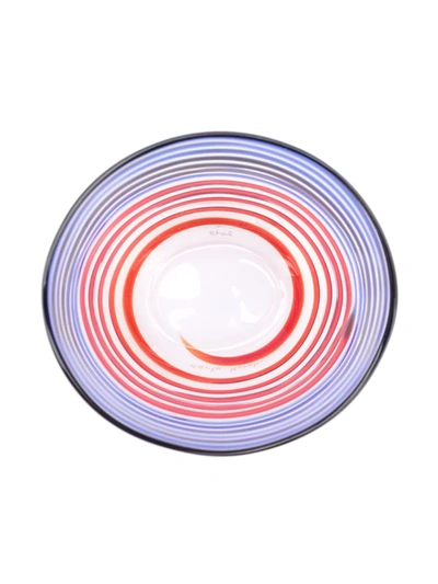 Carlo Moretti Striped Glass In Blue