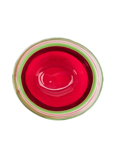 Shop Carlo Moretti Striped Glass In Red ,green