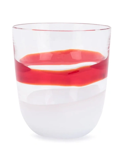 Shop Carlo Moretti Stripe Print Glass In Red