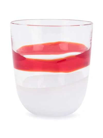 Carlo Moretti Stripe Print Glass In Red