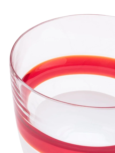 Carlo Moretti Stripe Print Glass In Red
