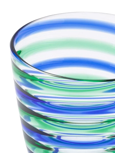 Carlo Moretti Striped Glass In Blue