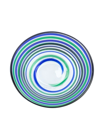 Carlo Moretti Striped Glass In Blue