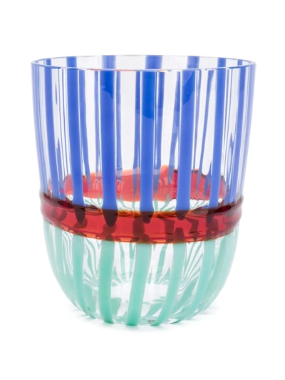Shop Carlo Moretti Stripe Patterned Glass In Blue