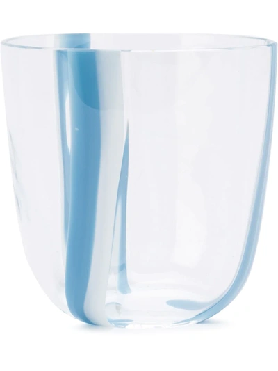 Shop Carlo Moretti Two-tone Stripe Glass In Blue