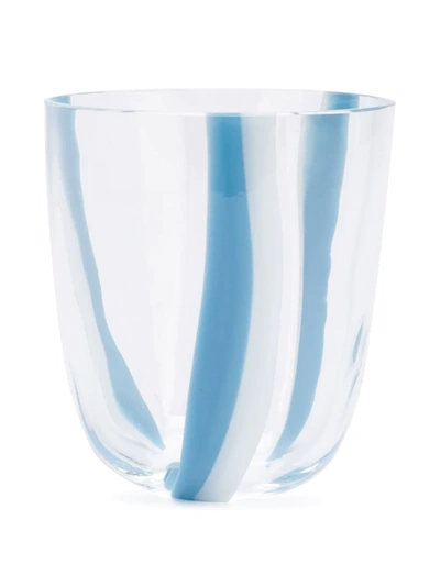 Carlo Moretti Two-tone Stripe Glass In Blue