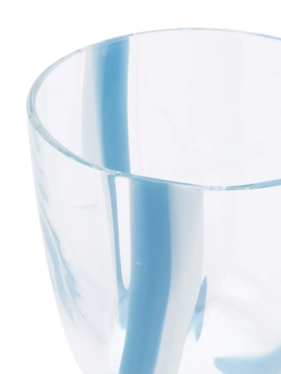 Shop Carlo Moretti Two-tone Stripe Glass In Blue