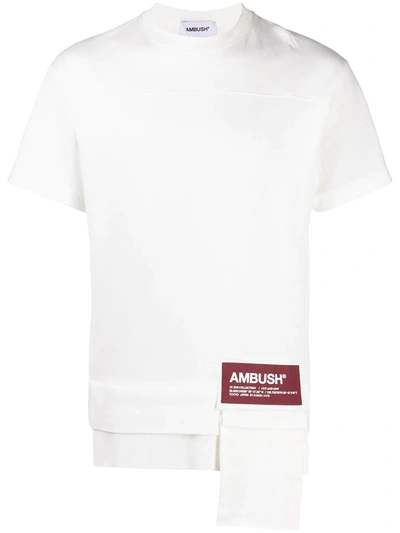 Shop Ambush Contrast Waist-pocket T-shirt In White