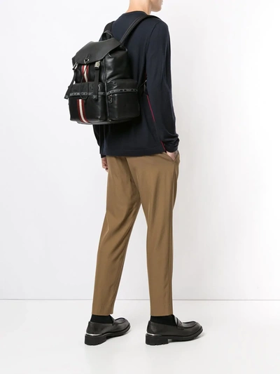 Shop Bally Howie Leather Backpack In Black